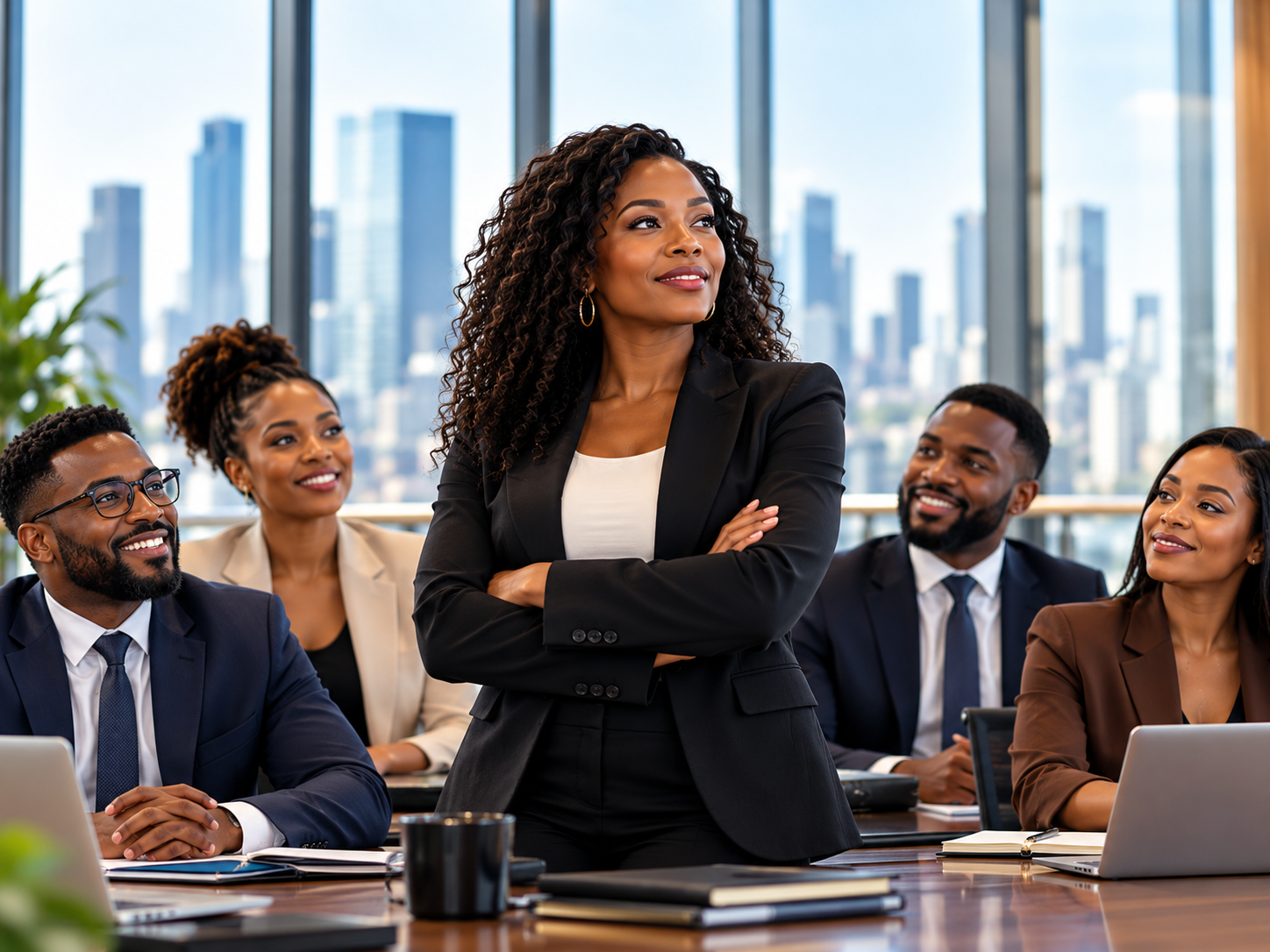 Confident black representation in Leadership in a Bright City Office